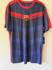 FC Barcelona Official Licensed Fan Short Sleeve Shirt Navy and Red Size XL