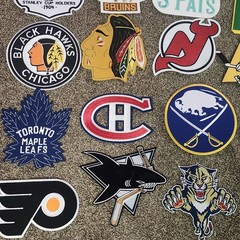 NHL HOCKEY VINTAGE LARGE SIZE EMBROIDERED PATCHES/YOU PICK ANY 2 / 5 TO 7 INCHES