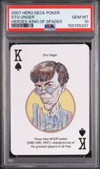 2007 Hero Deck Poker Stu Ungar Rookie Card RC PSA 10 Gem Mint WSOP HOF