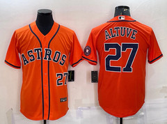 Jersey Stitched Houston Astros, Blank Orange, S/M/L/XL/2XL/3XL