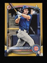 2025 Bowman Draft #BP-200 KANE KEPLEY 1st Gold PAPER Parallel 22/50 Chicago Cubs