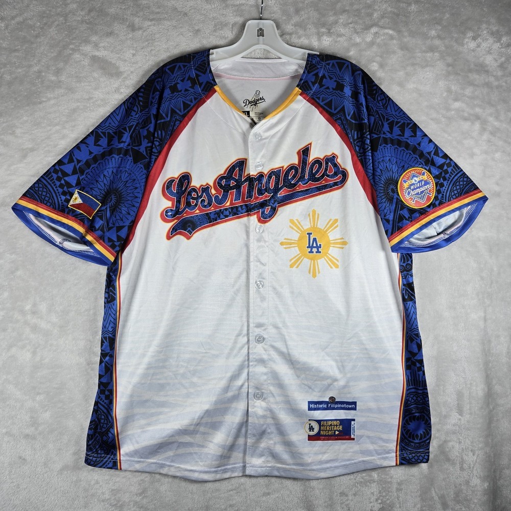 Los Angeles Dodgers Filipino Heritage Night SGA Jersey Men&rsquo;s Size XL White 2025