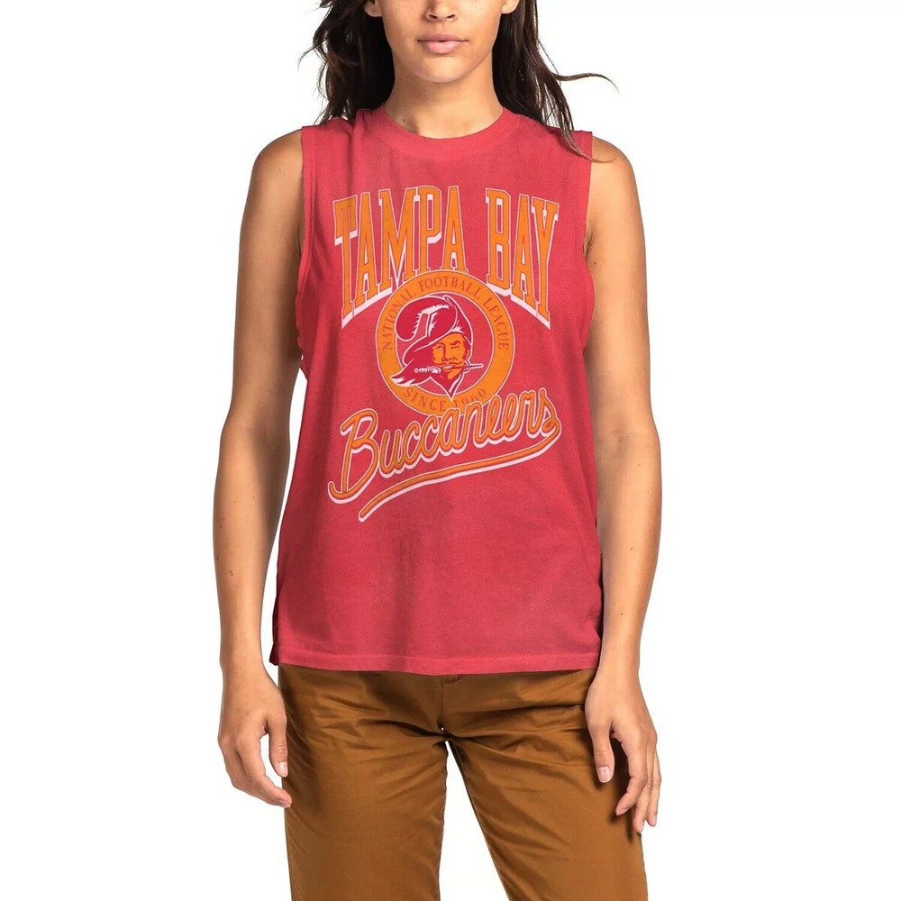 Junk Food Womens NFL Tampa Bay Buccaneers Vintage Muscle Tank Shirt New XXS-2XL