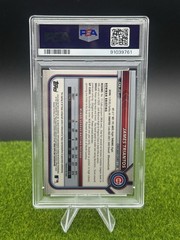 2022 BOWMAN CHROME JAMES TRIANTOS PURPLE REFRACTOR AUTO RC /250 CUBS PSA 9