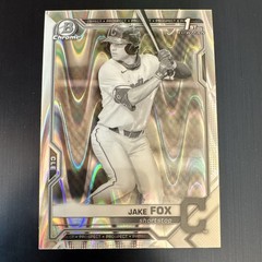 2021 Topps 1st Bowman Chrome Jake Fox Guardians Black And White Raywave BDC-102