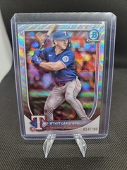 2025 Bowman Chrome WYATT LANGFORD Silver Wave /100 #36