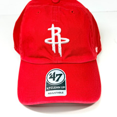 &rsquo;47 Houston Rockets Clean Up Red Adjustable Strap Hat Dad Cap