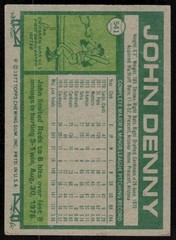 1977 Topps #541 John Denny – FREE SHIPPING