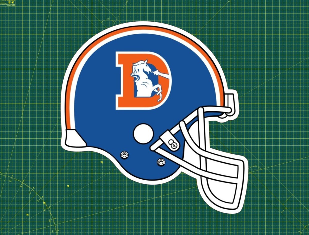 Denver Broncos Throwback All Weather UV Safe Glossy Vinyl Decal / Sticker