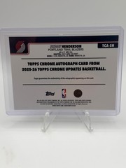 2025-26 Topps Chrome Update Scoot Henderson Chrome Autograph