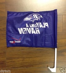 Baltimore Ravens VS Falcons Verizon Promotional Play like A Raven NFL Car Flag