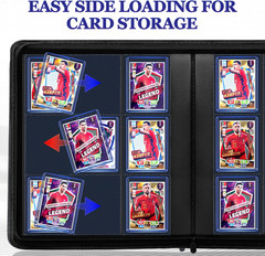 Top Loader Binder – Holds 324 Cards ,9-Pocket Side-Loading Card Binder Ringless