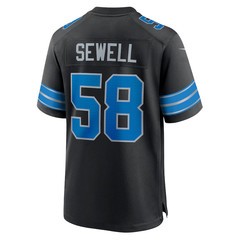 NWT Men&rsquo;s Penei Sewell Black 2nd Alternate Game Jersey – All Stitched