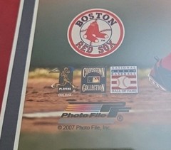 Carl Yastrzemski Jim Rice Jason Varitek Autographed Photo Boston Redsox 26x22x1