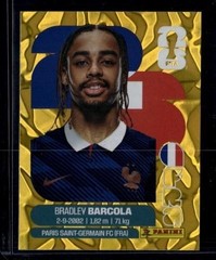 2026 Panini World Cup Sticker Collection Bradley Barcola France Gold Crumple