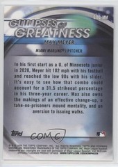 2020 Bowman Draft Glimpses of Greatness Max Meyer #GOG-MM 0ha3