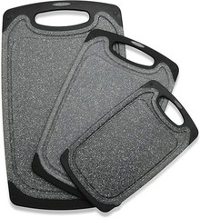 Cutting Boards for Kitchen, Large-Small Board Set of Large, Dark Gray