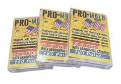 (3-Pack) Pro-Mold Magnetic with Sleeve 2ND GEN – 180pt Sleeved Size Card Holder