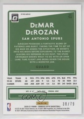 2020-21 Panini Donruss Optic Pink Velocity Prizm 38/79 DeMar DeRozan #36 4k8