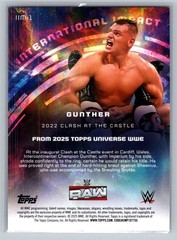 Gunther 2025 Topps Universe Wwe International Impact #IIM-1