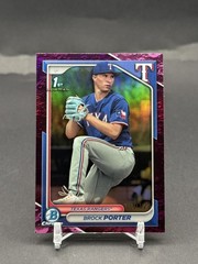 2024 Bowman – Chrome Prospects Brock Porter #BCP-36 Fuchsia Lunar Refractor /199