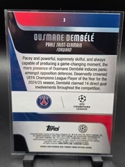 2025-26 Topps Chrome UEFA Club Ousmane Dembele PSG Ray Wave Refractor