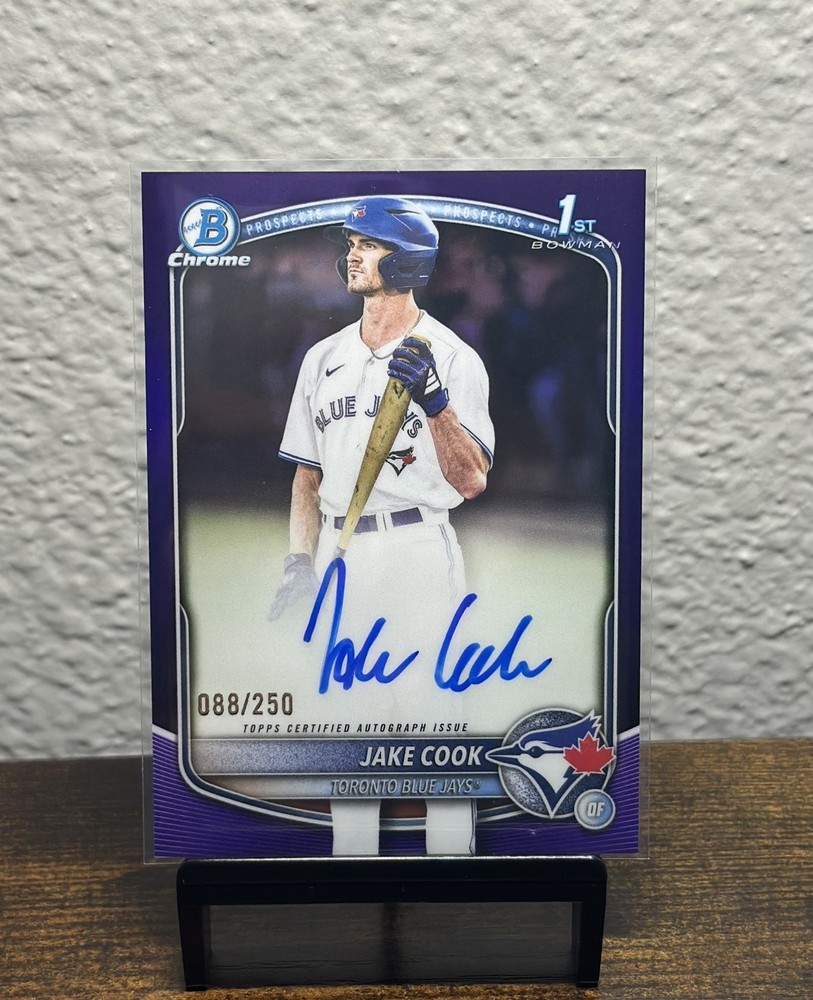 Jake Cook #CPA-JC 2025 Bowman Draft 1st Bowman Autograph Purple /250