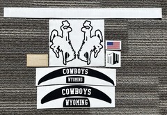 Wyoming Cowboys Football Helmet Decals 2025 Boarder War “Cowboys And Coal”