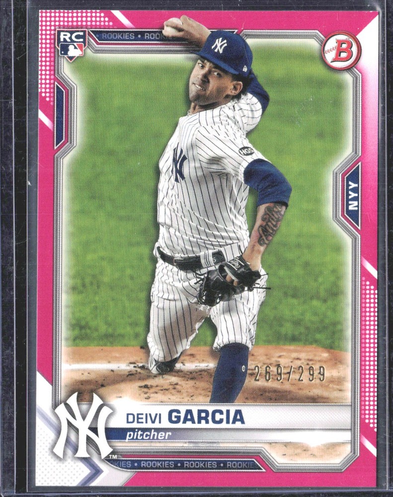 Deivi Garcia 2021 Bowman Fuchsia SN,RC #/299