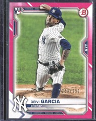 Deivi Garcia 2021 Bowman Fuchsia SN,RC #/299