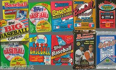 HUGE Lot of 100 Unopened Old Vintage Baseball Cards in Wax Cello Rack Packs