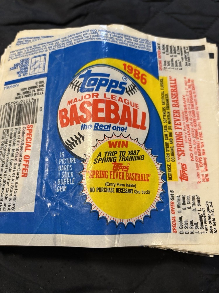 Lot of 1575 Baseball Wrappers. See Description for breakdown of years and brands