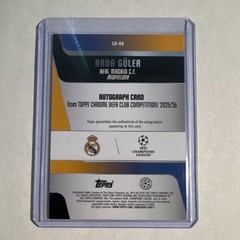 Topps Chrome UCC 2025/26 Arda Güler Auto /75 #CA-AR Real Madrid C.F.