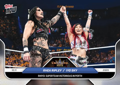 2025 Topps Now WWE #104 Rhea Ripley Iyo Sky Crown Jewel