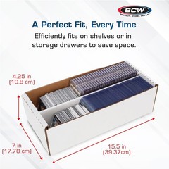 X6 BCW Card Shoe Boxes Holds 1600 Trading Sport / Gaming Cards & Toploaders DEAL