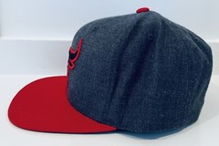 Adidas Chicago Bulls Red Gray Grey Black NBA Basketball Wool Cap Hat Snapback