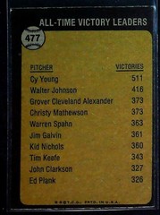 1973 Topps The All-Time Victory Leader – Cy Young #477 Cleveland Indians