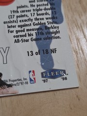 1997-98 Fleer Ultra CHARLES BARKLEY Neat Feats #13NF Rockets Card
