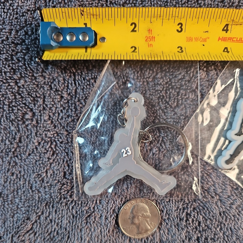 AIR JORDAN Logo Keychain Black/White and gray clear