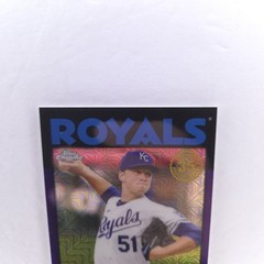 2021 Topps Chrome – 1986 Topps Baseball Brady Singer #86BC-3 Purple /75