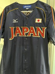 NEW MIZUNO Japan WBC WORLD BASEBALL Classic Jersey Navy Red Embroidery Blank XL