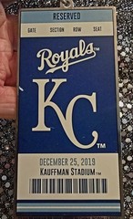 FOCO Kansas City Royals Ticket Ornaments 2019 MLB Team Christmas Decor Pair of 2