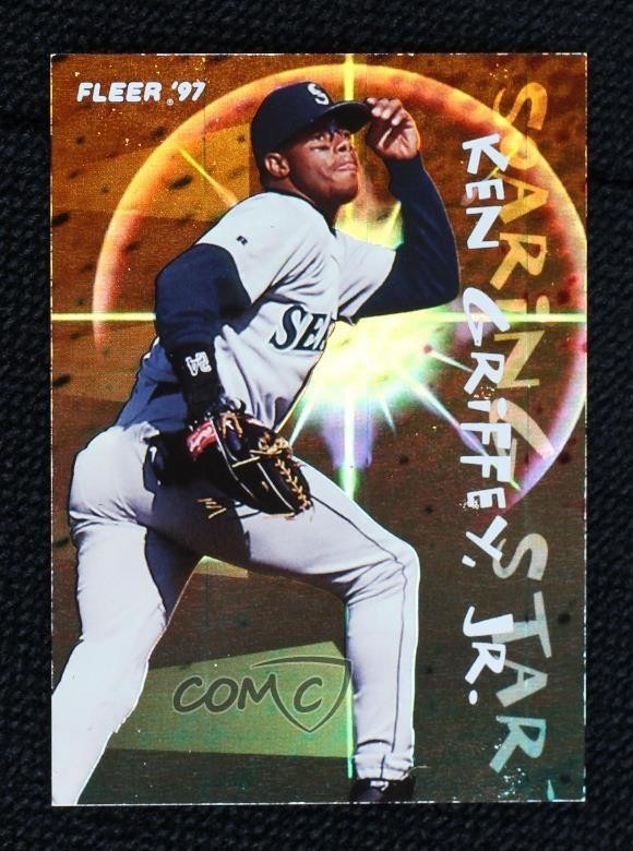 1997 Fleer Soaring Stars Glowing Ken Griffey Jr #4 HOF 14qz