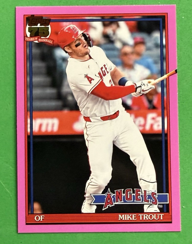 2026 TOPPS SERIES 1 MIKE TROUT 1991 TOPPS BASEBALL PINK #T91-1 ANGELS