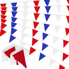 Red White and Blue Pennant Banner Flags String