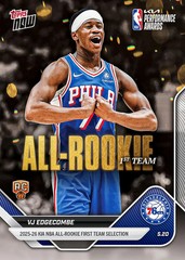 VJ Edgecombe All-Rookie – 2025-26 NBA Topps NOW® – Card AR03 PHILADELPHIA 76ERS