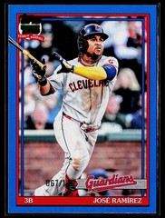 2026 Topps #T91-69 José Ramírez 35th Anniversary Blue Refractor #/150