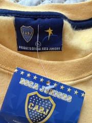 Boca Juniors CABJ Soccer Crewneck Sweatshirt Beige/Blue Men&rsquo;s Size L Official
