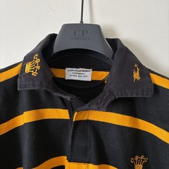 Vintage CRFU Cornwall Rugby Shirt Long Sleeve Black Gold Jersey 42-44 Large 90s