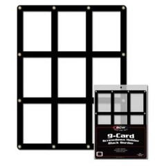 9 Cards Screwdown Display Holder Black Border Hold Regular Size Cards By BCW New